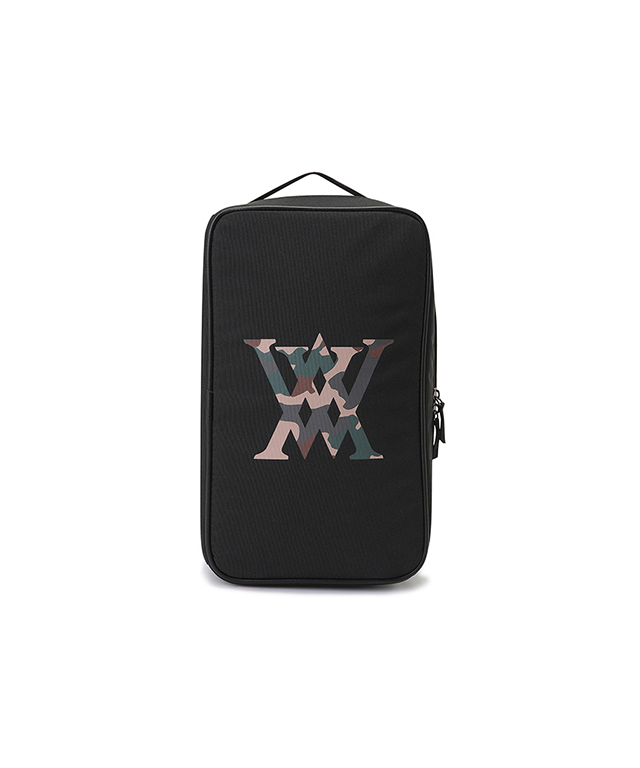 Men's Camo Wingtip Brogue Shoes - Black